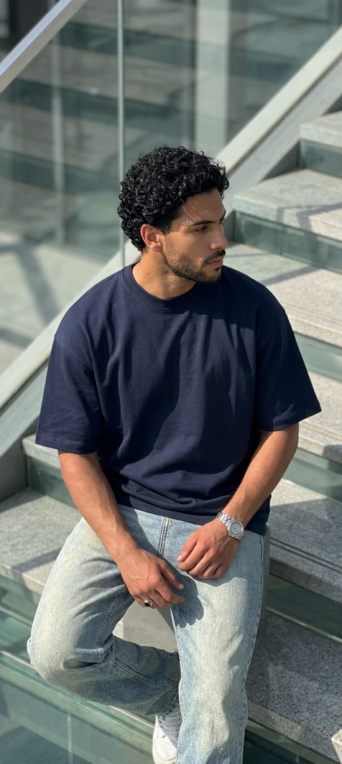 Navy oversized t-shirt