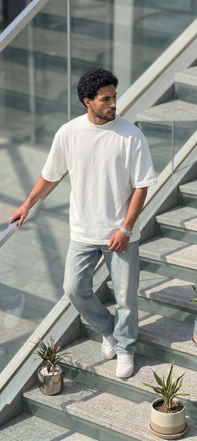 Oversized white t-shirt