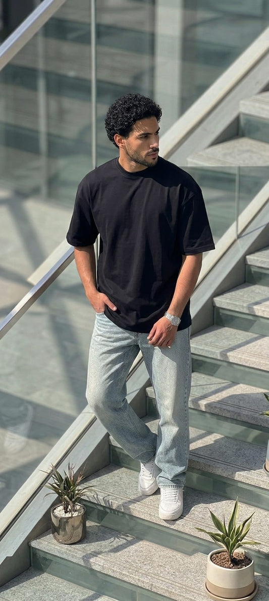 Black oversized T-shirt